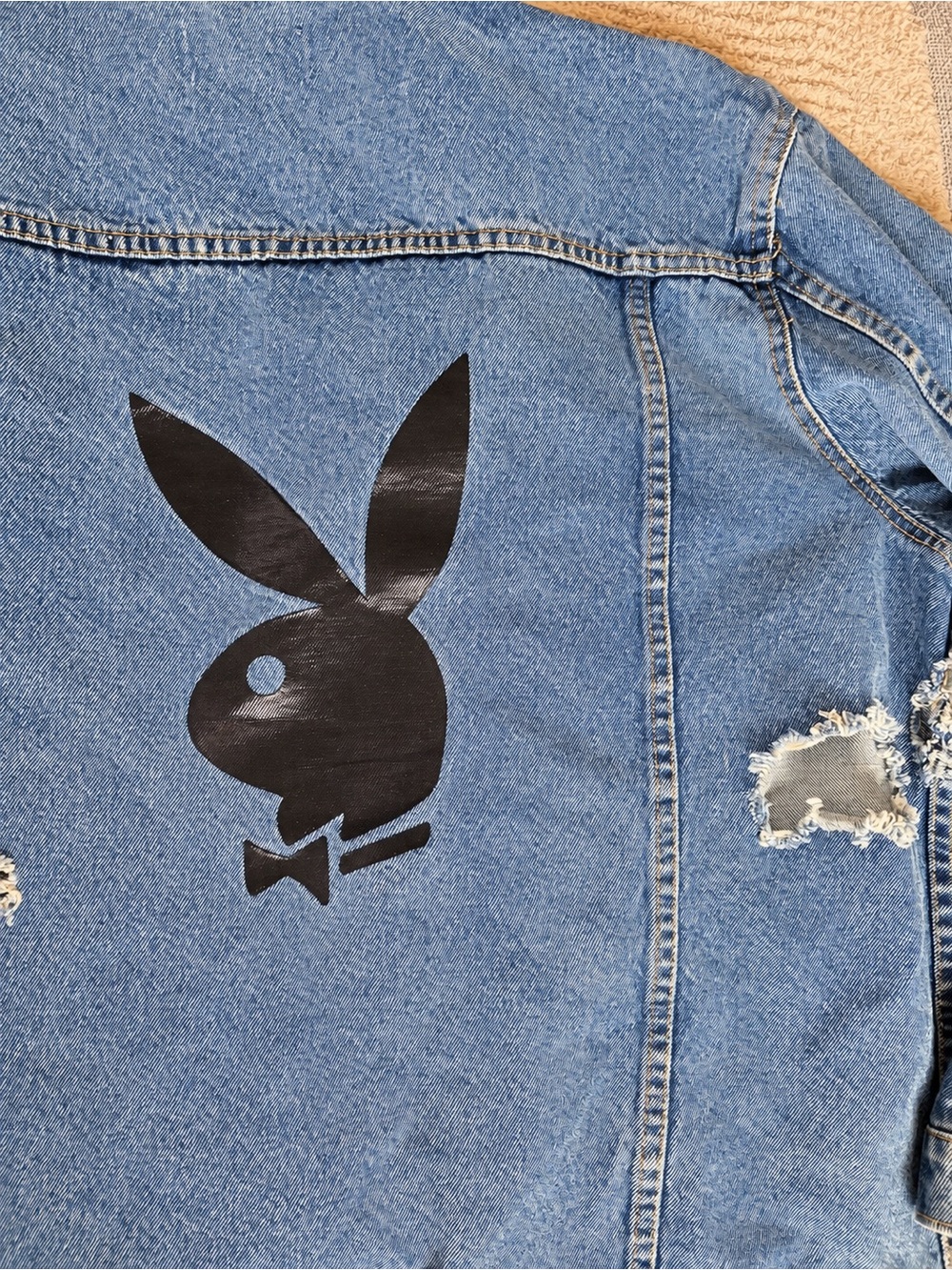 Playboy x PacSun Denim Jacket with Bunny Logo - Picture 4 of 4